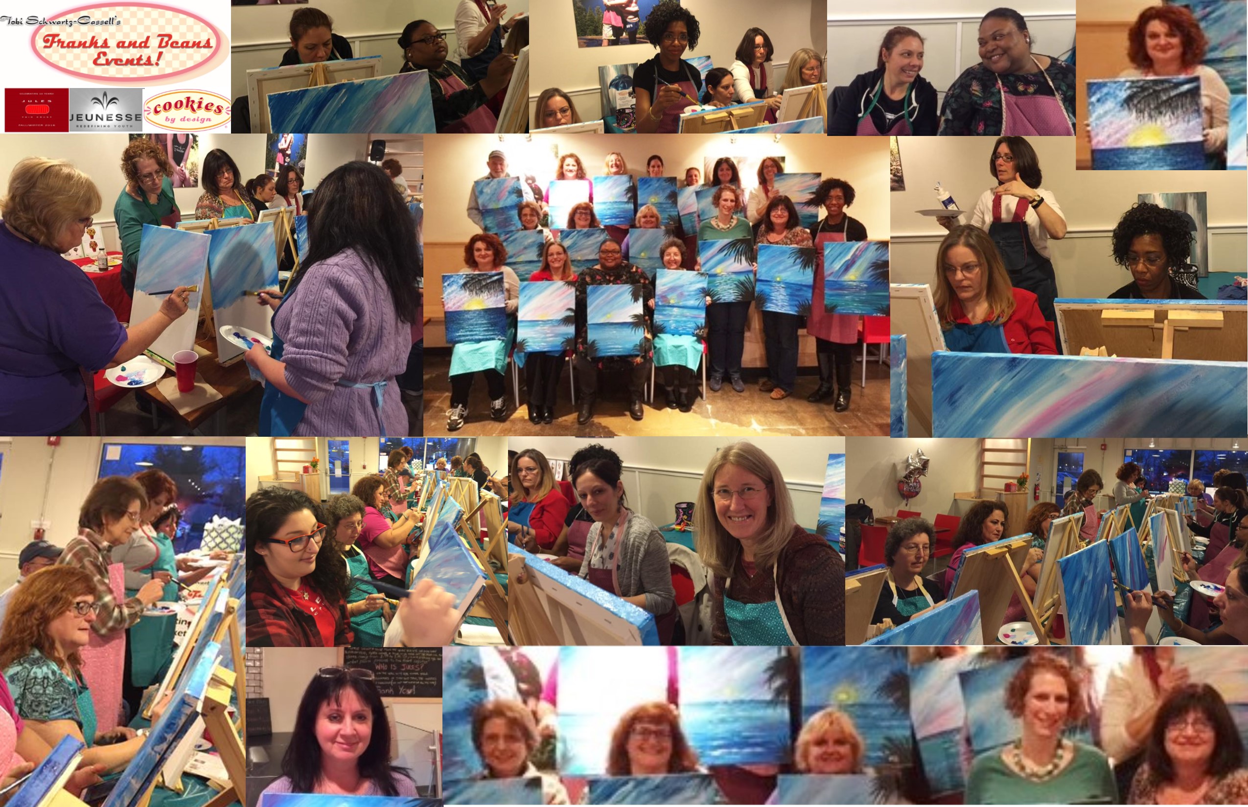 Painting Dinner 3-March 30 2016 Pix Collage