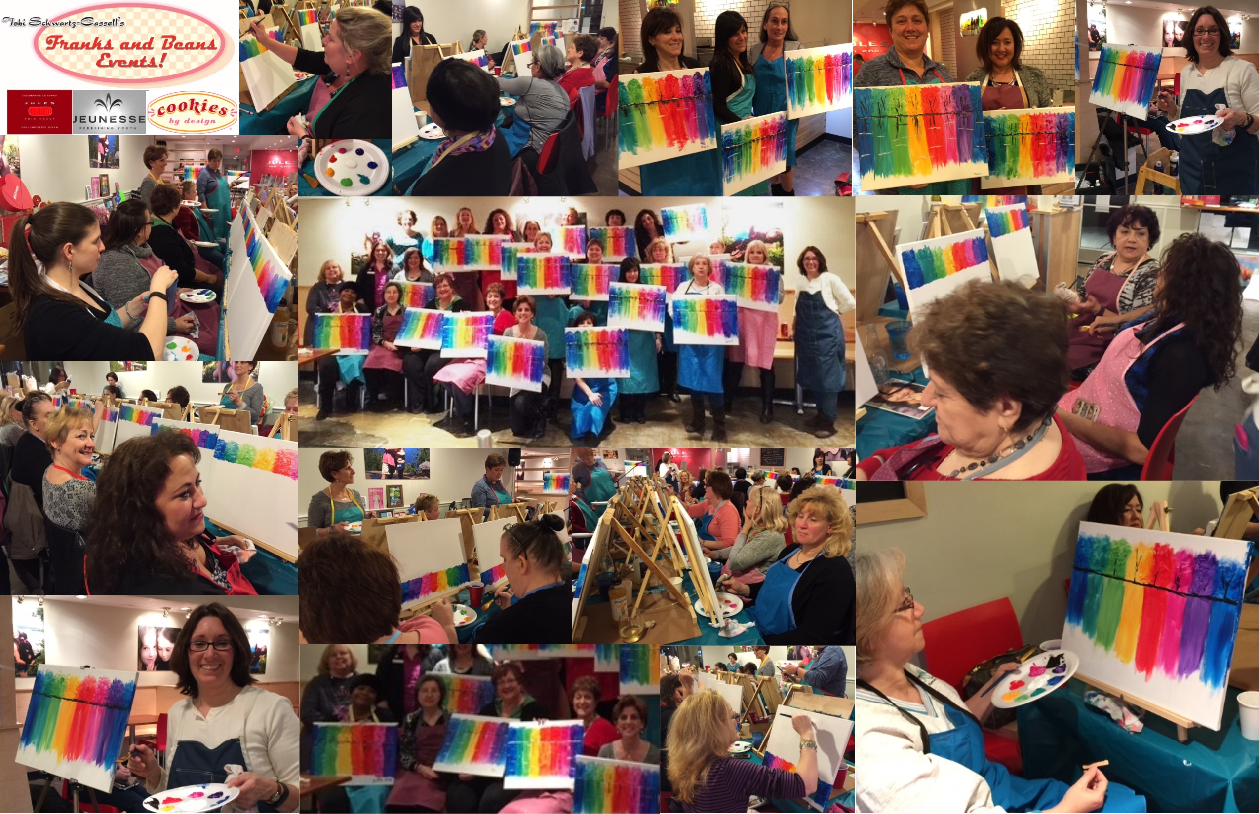 I admit it! I did not want to do a Painting Night. But guess what? It was a BLAST! And I want to keep on doing them! Thank you to Jules Thin Crust in Cherry Hill, Kim of Jeunesse and Fran of Cookies by Design!