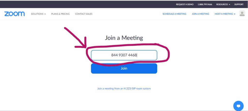 Type in Meeting ID